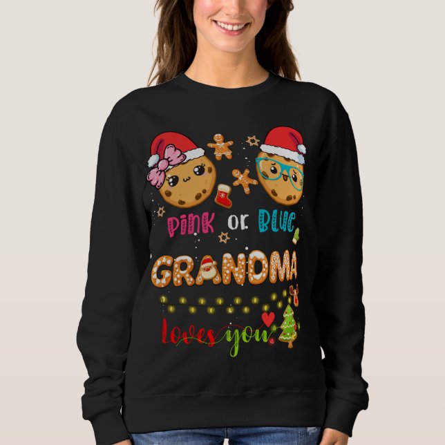 Sudadera Abuela bebé Navidades de la Revelación de Género G (Anverso)