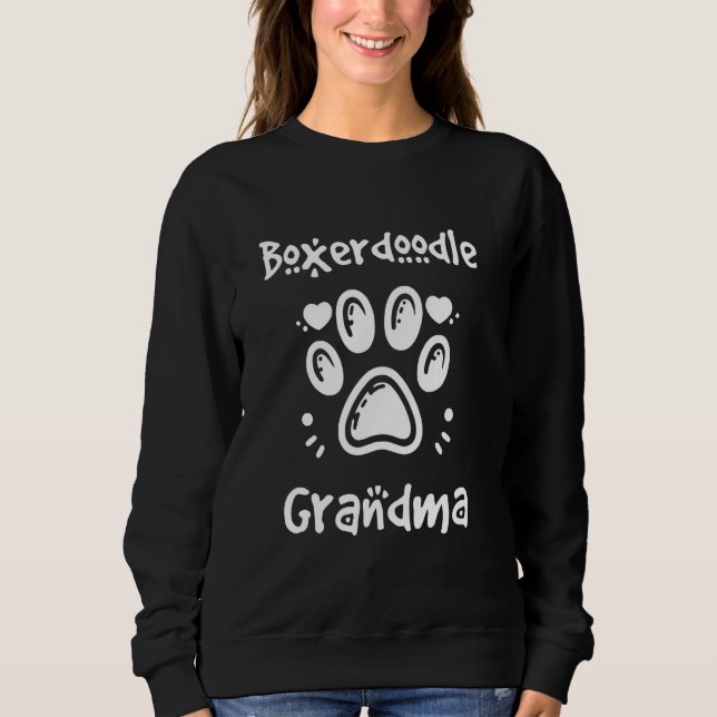 Sudadera Abuela Boxerdoodle Mezcla de Boxer y Poodle Perro  (Anverso)