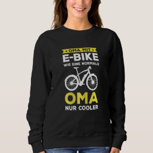 Sudadera Abuela Ciclista Con Bicicleta Electrónica Como Un 