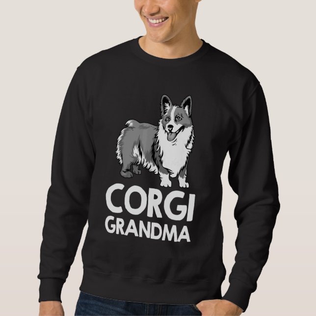 Sudadera Abuela Corgi Abuela Cachorro Mujeres Abuela (Anverso)