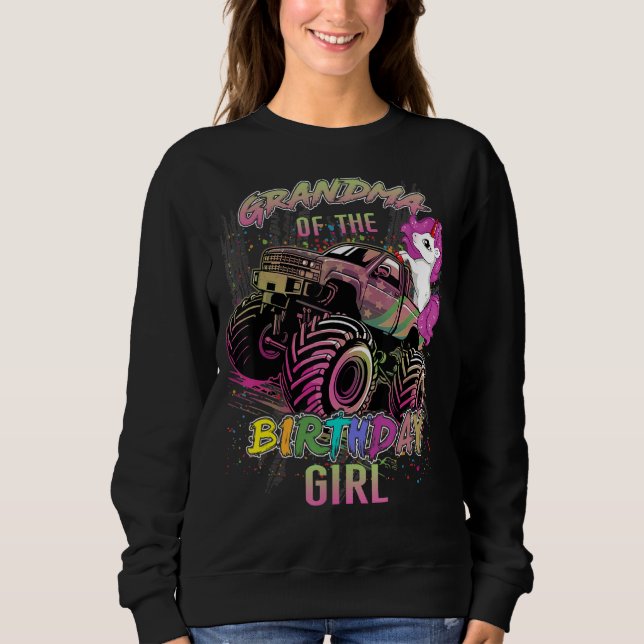 Sudadera Abuela Cuta De Un Monstruo Chica Chica De Cumpleañ (Anverso)
