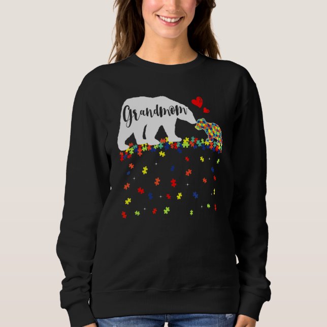 Sudadera Abuela de autismo curado lleva familia de concient (Anverso)