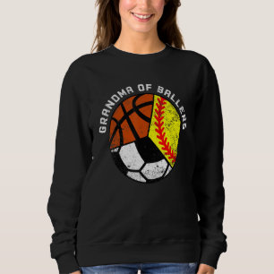 Sudadera Abuela De Ballers Softball Soccer Basketball Gr