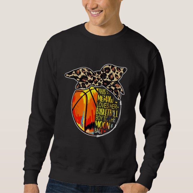 Sudadera Abuela de Baloncesto Estilo Vintage Leopardo Moño  (Anverso)