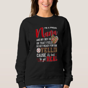 Sudadera Abuela de béisbol orgullosa Familia de béisbol coi