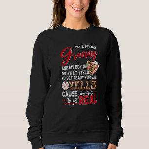 Sudadera Abuela de béisbol orgullosa Familia de béisbol coi