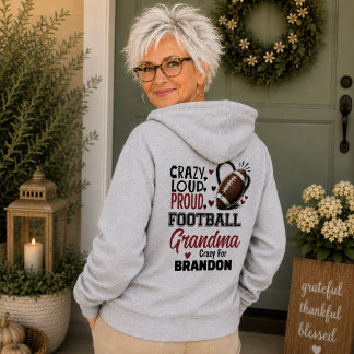 Sudadera Abuela de fútbol loca orgullosa y ruidosa camiseta