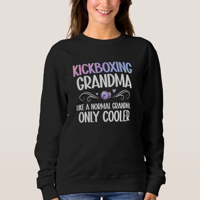Sudadera Abuela De Kickboxing Guay De Una Abuela Kickboxer (Anverso)