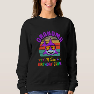 Sudadera Abuela De La Abuela Del Cumpleaños De Los Tiburone