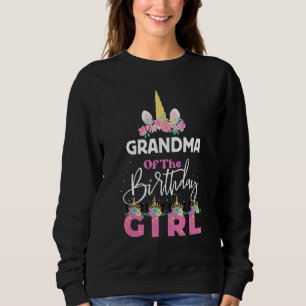 Sudadera Abuela De La Chica De Cumpleaños Abuela Unicorn B