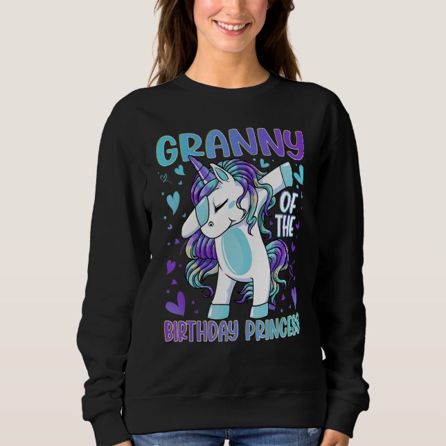 Sudadera Abuela de la princesa del partido de cumpleaños Da (Anverso)