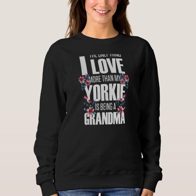 Sudadera Abuela de Yorkshire Terrier Yorkie (Anverso)