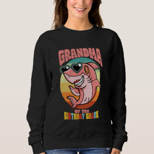 Sudadera Abuela del Niño Cumpleañero Fiesta de Tiburones Fa