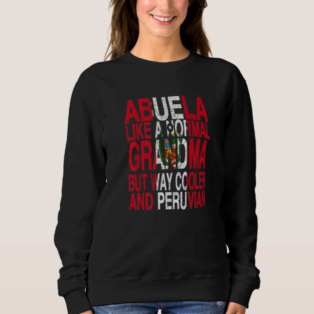 Sudadera Abuela Día de la Abuela Peruana (Anverso)