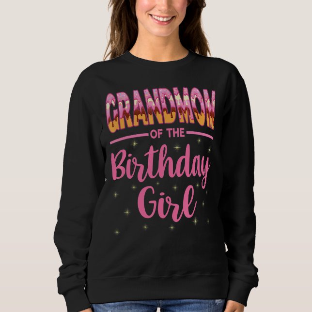 Sudadera Abuela Divertida Del Chica De Cumpleaños Donut Bda (Anverso)