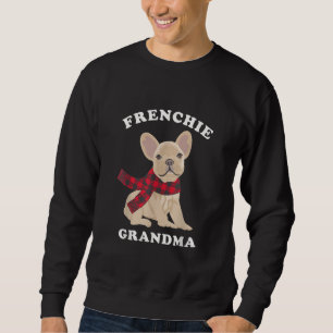 Sudadera Abuela francesa obsequia a Bulldog francés familia