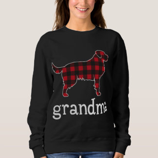 Sudadera Abuela Golden Retriever Navidades Red Plaid Dog N