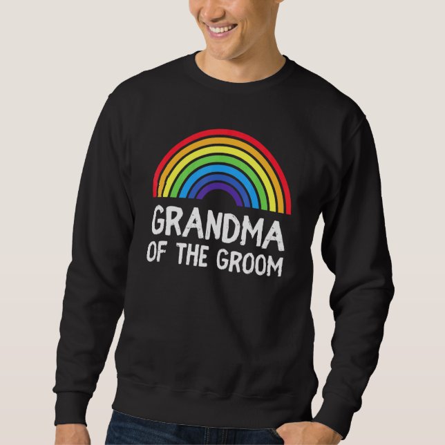 Sudadera Abuela Groom Boda Lgbt Orgullo Gay bachiller parte (Anverso)