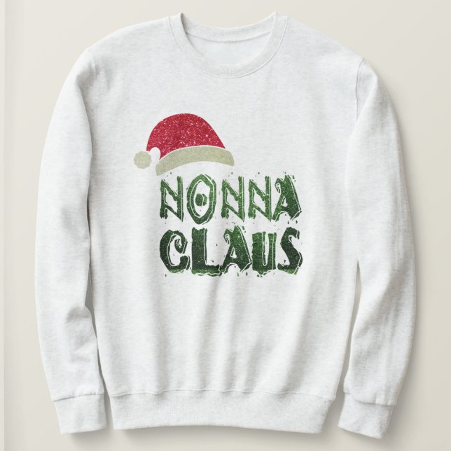Sudadera Abuela Nonna Claus Navidades Santa Clause Sweatsh (Anverso del diseño)