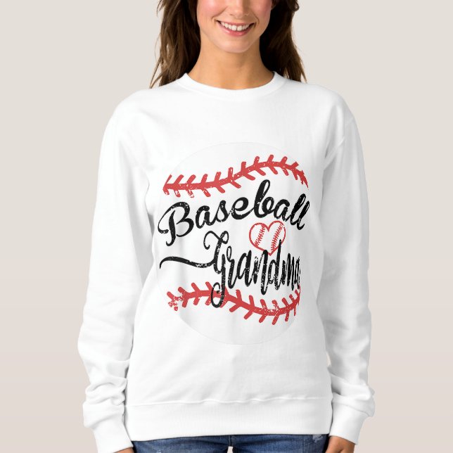 Sudadera Abuela orgullosa de béisbol (Anverso)