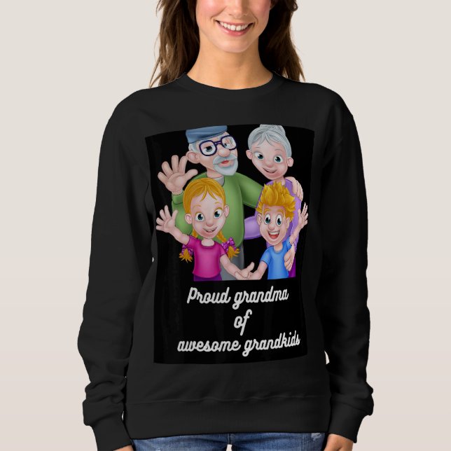 Sudadera Abuela Orgullosa De Increíbles Nietos (Anverso)