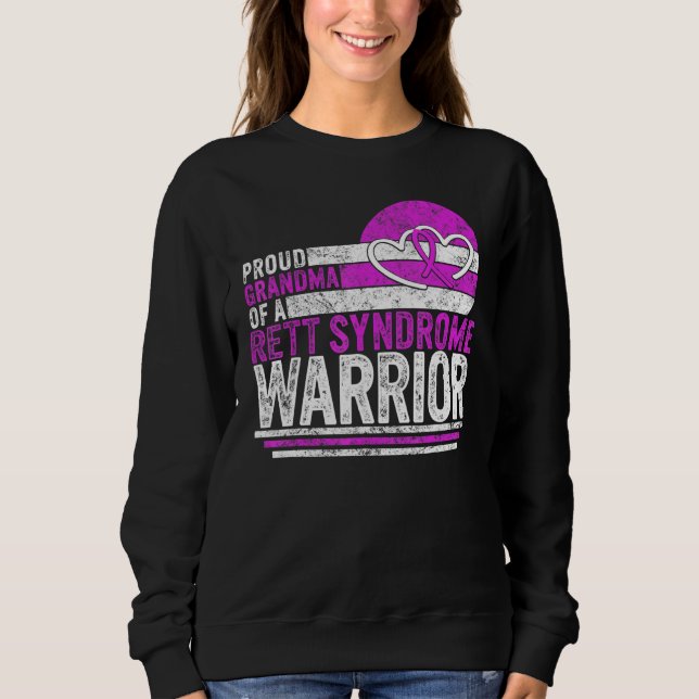 Sudadera Abuela Orgullosa De Un Guerrero Con Síndrome De Re (Anverso)
