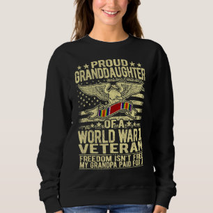 Sudadera Abuela Orgullosa Del Veterano Militar De La Segund