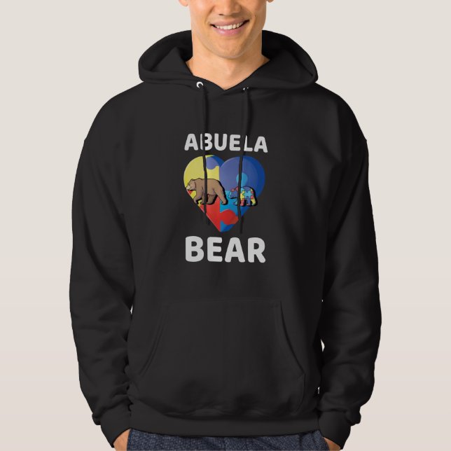 Sudadera Abuela Oso Mundo Autismo Familia Abuela (Anverso)