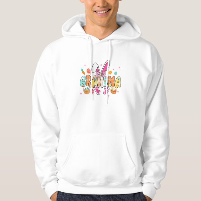 Sudadera Abuela Pascua Abuela Coqueta Orejas de Conejo Huev (Anverso)