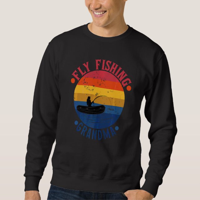 Sudadera Abuela pesca con mosca Madre pescadora (Anverso)