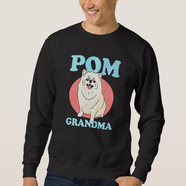 Sudadera Abuela Pom Dueña de Perro Pomerania (Anverso)