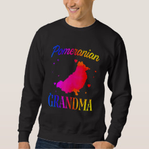Sudadera Abuela Pomerania Vintage Colorful Dote Mom