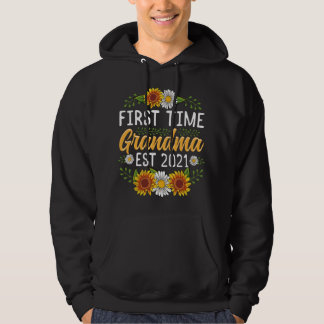 Sudadera Abuela por Primera Vez Est 2021 Regalo de Girasol 