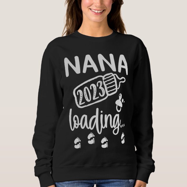 Sudadera Abuela Pronto Cargando 2023 Ascendida a Abuela 202 (Anverso)
