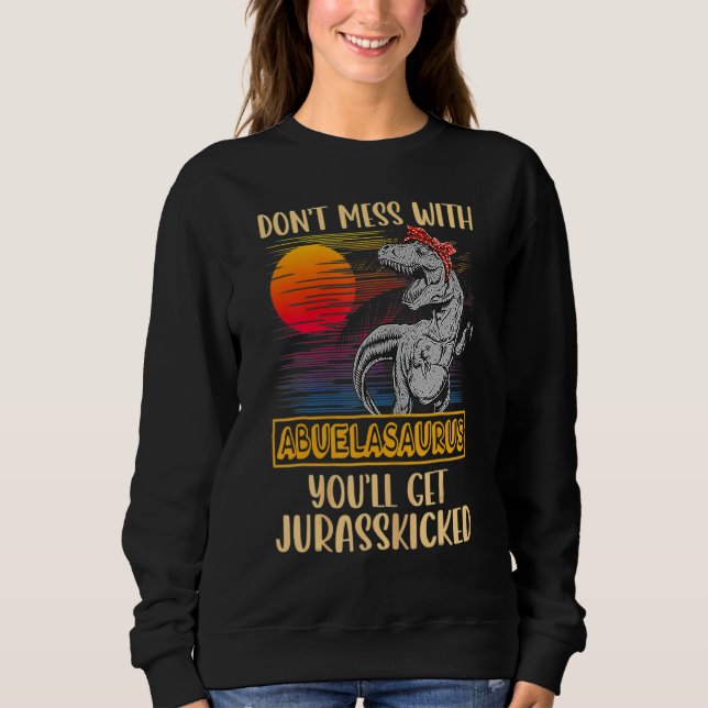 Sudadera Abuela Rex Dinosaurios Mami Saurus (Anverso)