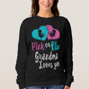 Sudadera Abuela Rosa O Azul Te Ama Género Revelar Bebé