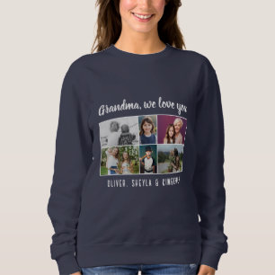Sudadera Abuela te amamos Nietos 6 Collage de Fotos