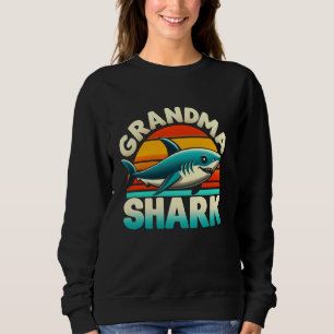 Sudadera Abuela Tiburón Divertido Tiburón Familia Combinada
