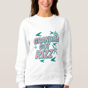Sudadera Abuela Tiene Rizz — Pop Atómico Verde‑Rosa