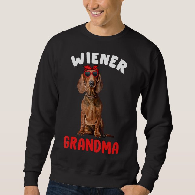 Sudadera Abuela vienesa Diabinue Dachshund Abuela Doxie Dog (Anverso)