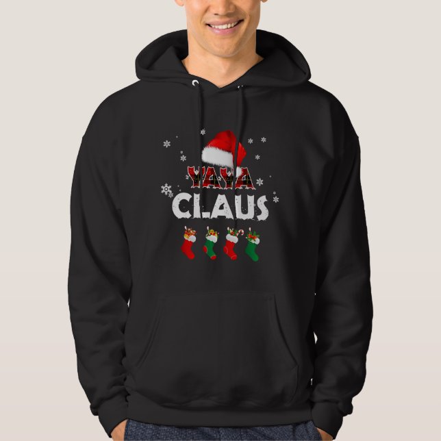Sudadera Abuela Yaya Claus Santa Hat Graciosos Navidades Pa (Anverso)