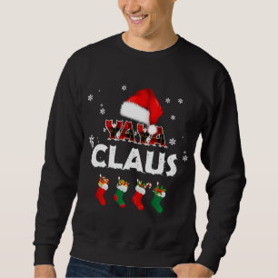 Sudadera Abuela Yaya Claus Santa Hat Graciosos Navidades Pa
