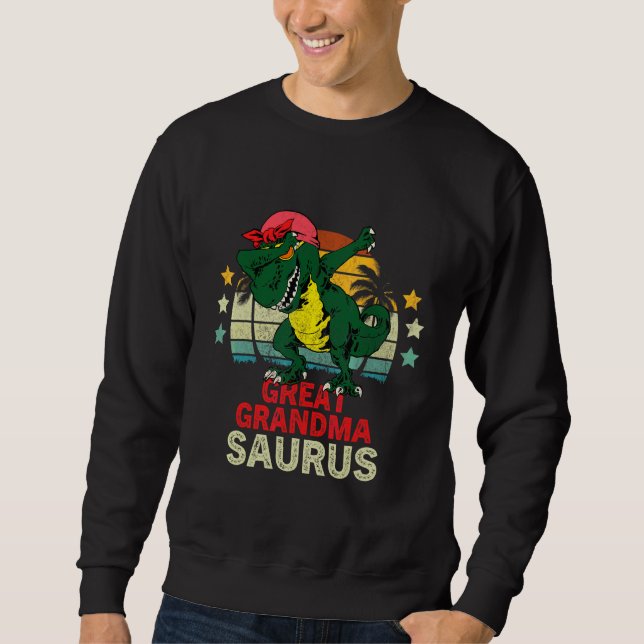 Sudadera Abuelasauro Rex Dinosaurio Bisabuela Saurio (Anverso)