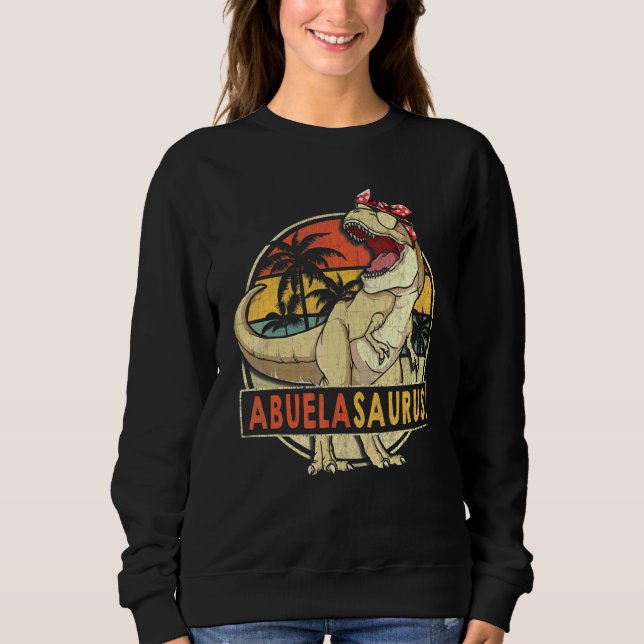 Sudadera Abuelasaurus Retro T Rex Dinosaur Abuela Mamáes fa (Anverso)