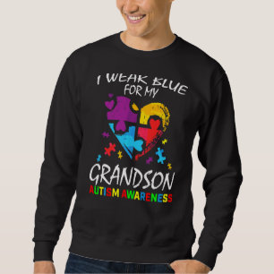 Sudadera Abuelo Abuela Que Uso Azul Para El Autismo De Mi A