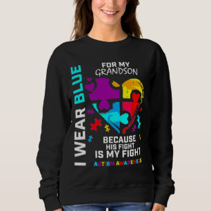 Sudadera Abuelo Abuela Que Uso Azul Para El Autismo De Mi A