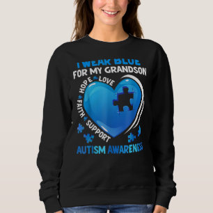 Sudadera Abuelo Abuela Que Uso Azul Para El Autismo De Mi A