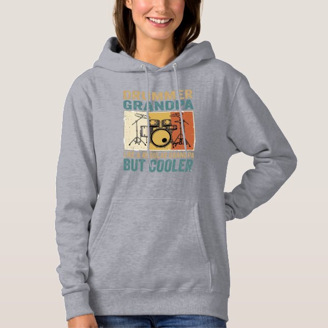 Sudadera Abuelo Baterista Como un Abuelo Normal Pero Más Gu (Anverso)