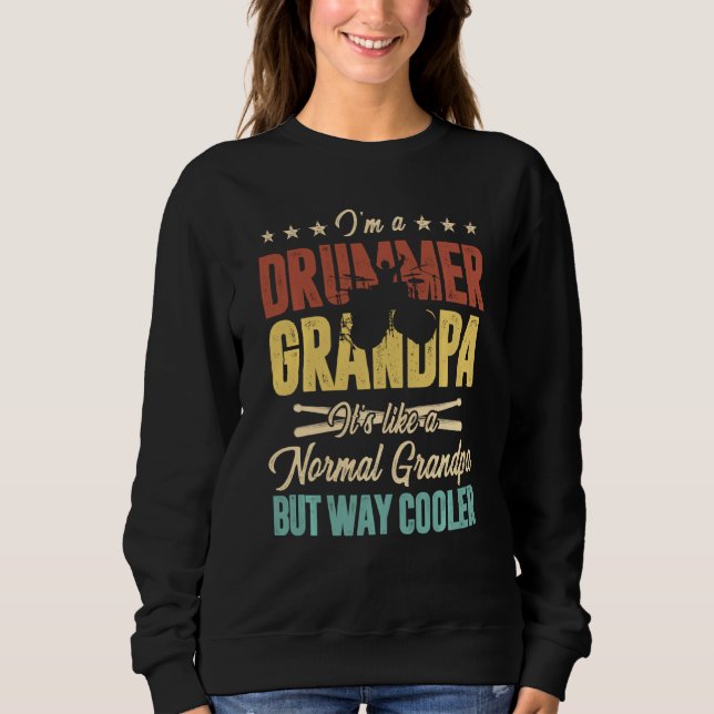 Sudadera Abuelo baterista es como un abuelo normal solament (Anverso)