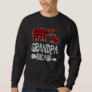 Sudadera Abuelo Con Búfalo Rojo Atrapado Abuela Oso Pajama